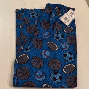 NWT Up Late Kids Sports-Themed Pajama Bottoms in Blue
